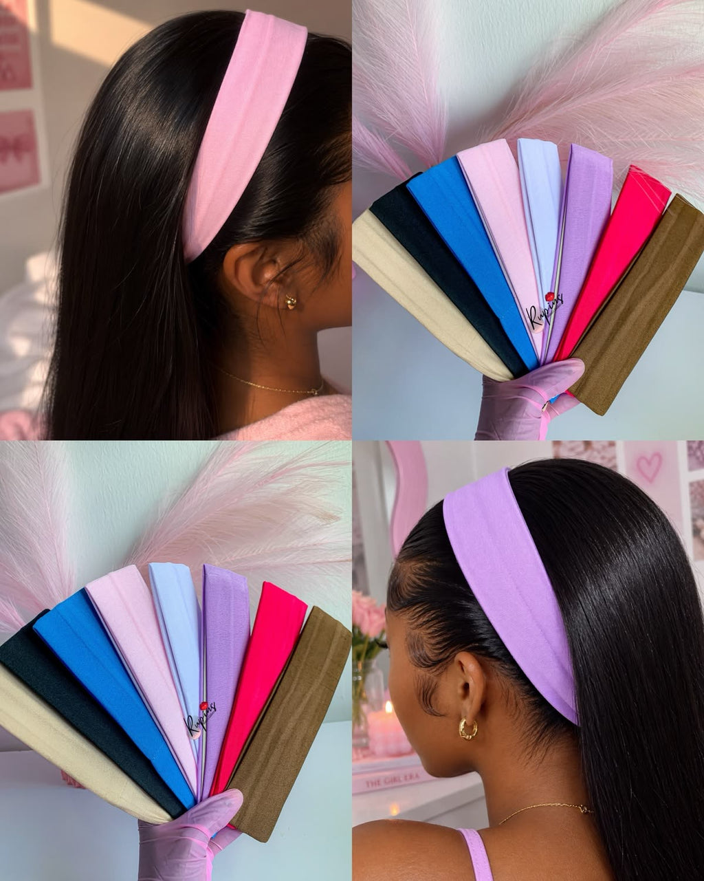 Trio d'élastiques cheveux colorés — Coiffures multiples
