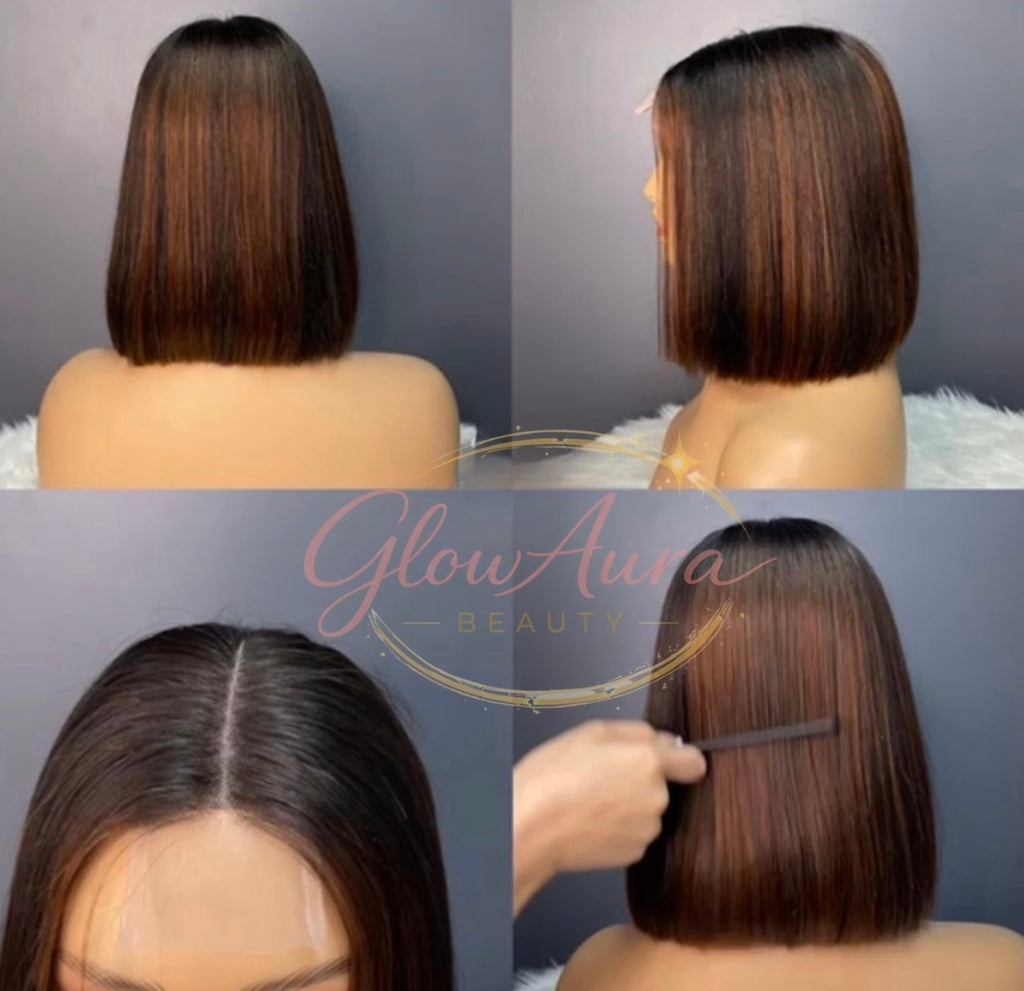 Glow Stella | Bob Wigs - Raw Hair - Dégradé Espresso